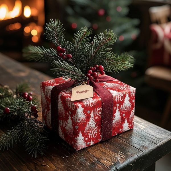 MotiGiftie Christmas Wrapping Paper- Folded 8 Sheets, 28 * 20 Inches- Woodland Winter Wonderland, Plaid, Reindeer, Red Truck with Xmas Trees Designs, Gift Wrap Paper Perfect for Kids Adults - 图片 11