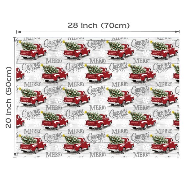 MotiGiftie Christmas Wrapping Paper- Folded 8 Sheets, 28 * 20 Inches- Woodland Winter Wonderland, Plaid, Reindeer, Red Truck with Xmas Trees Designs, Gift Wrap Paper Perfect for Kids Adults - 图片 3